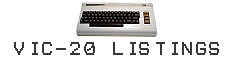 VIC-20 Listings